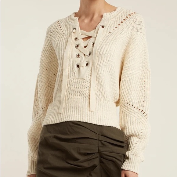 Isabel Marant Laly Lace Up Sweater Knit Jumper - Picture 11 of 11